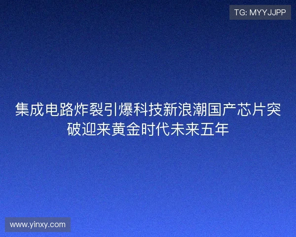集成电路炸裂引爆科技新浪潮国产芯片突破迎来黄金时代未来五年 集成电路炸裂引爆科技新浪潮国产芯片突破迎来黄金时代未来五年
